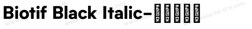 Biotif Black Italic字体转换